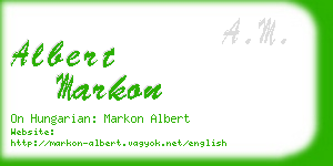 albert markon business card